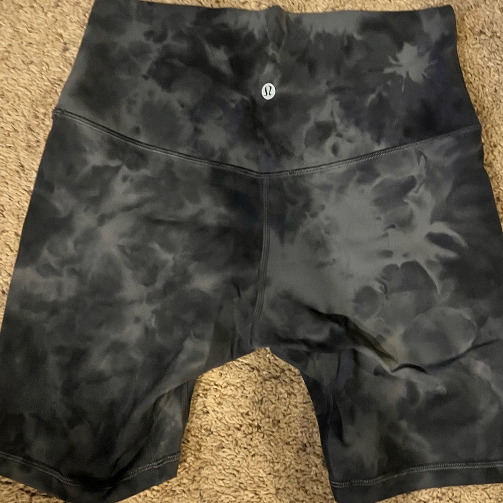 Lululemon Black tye dye biker Shorts